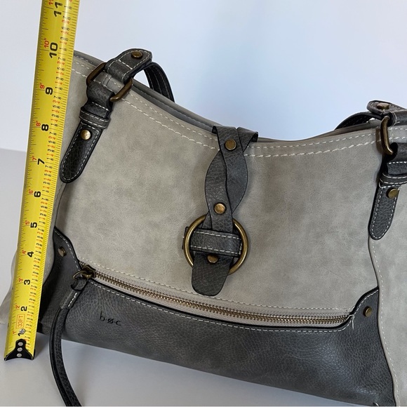 BOC Born Concept vegan faux leather shoulder bag purse tote soft sage green - Picture 6 of 14